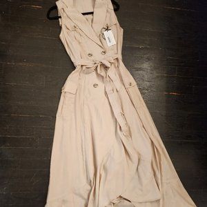 Santorelli  blush double breasted sleeveless dress New Size 42